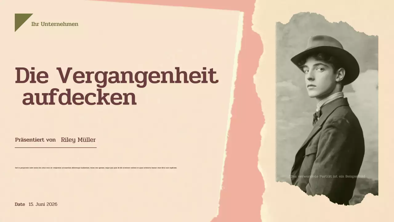 Beige Vintage Geschichte Präsentation