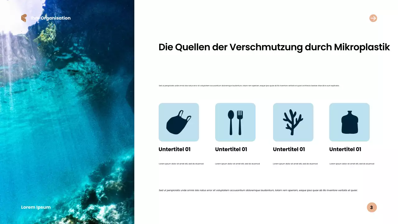 Blaue moderne Nachhaltigkeitspräsentation