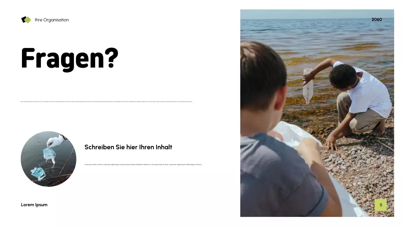 Blaue moderne Nachhaltigkeitspräsentation