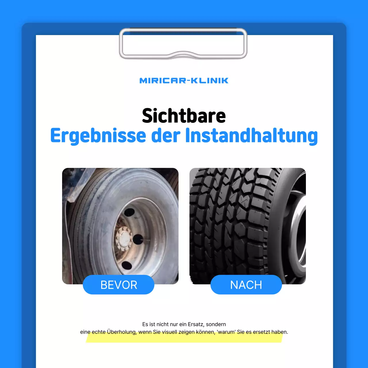 Blue Simple Car Care Informationen Lieferung