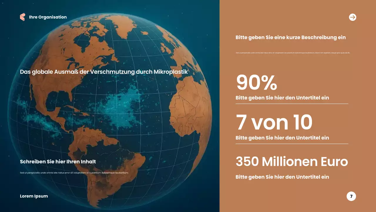 Blaue moderne Nachhaltigkeitspräsentation