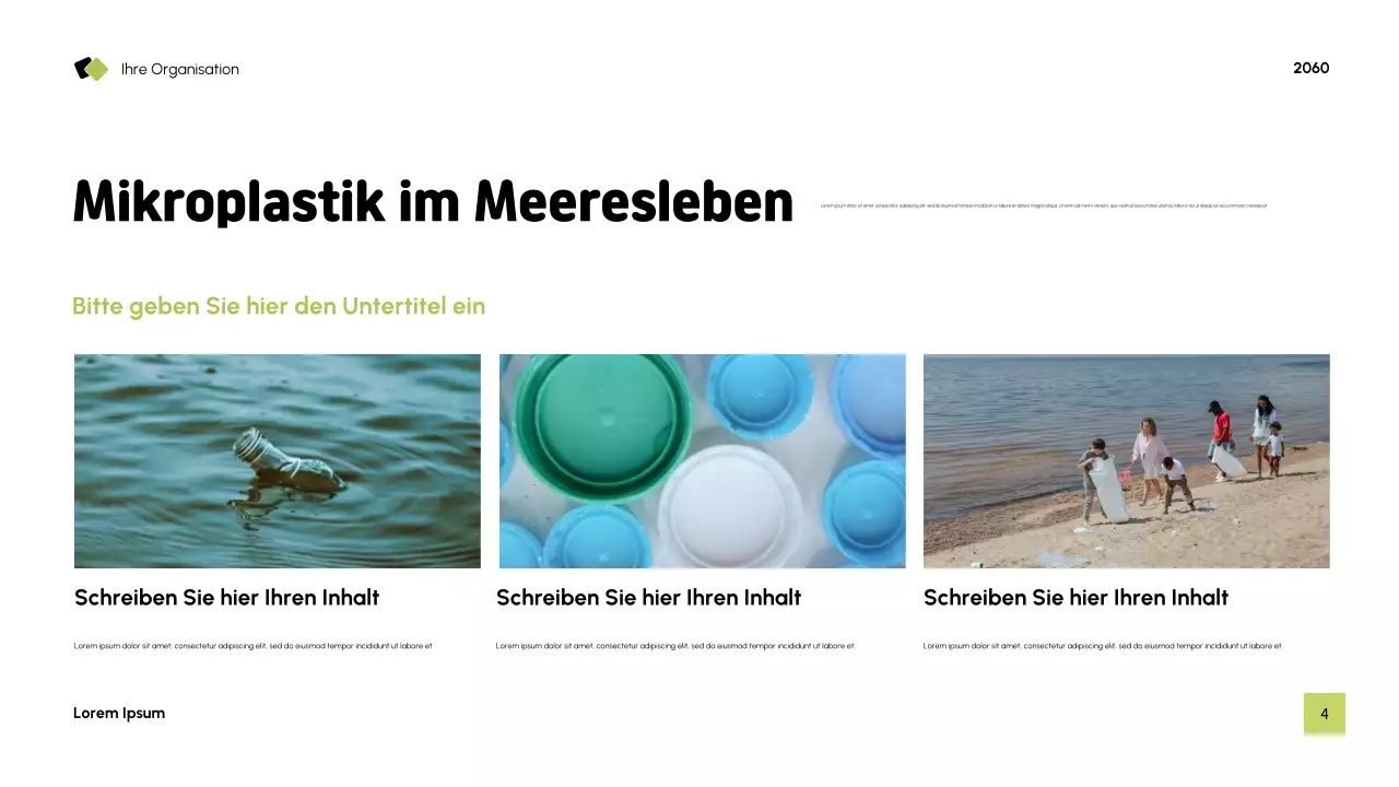 Blaue moderne Nachhaltigkeitspräsentation