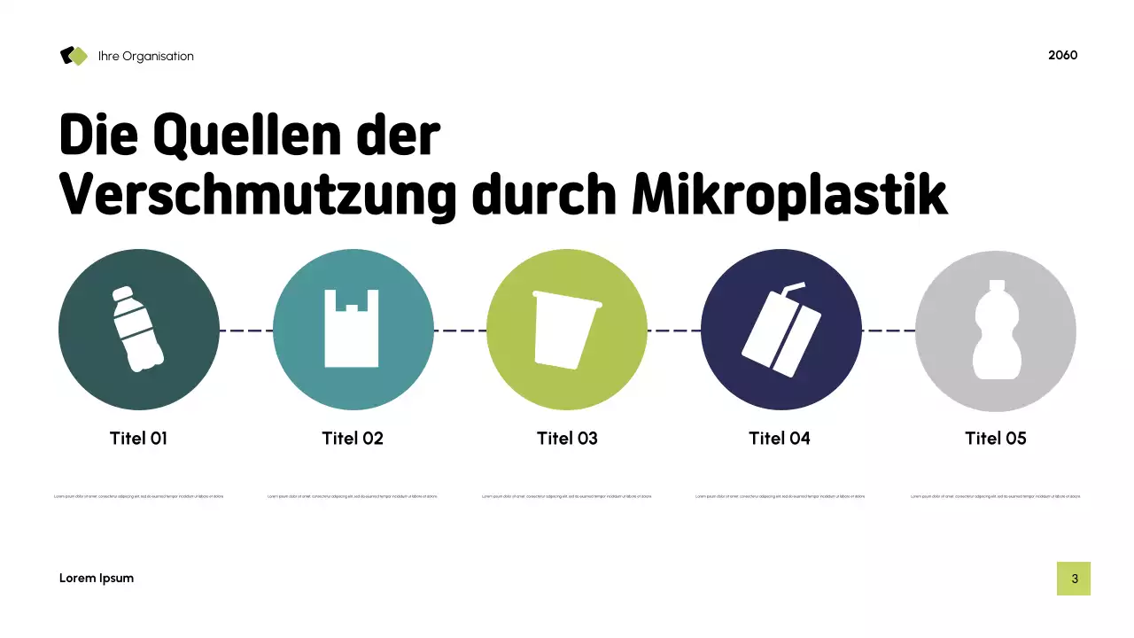 Blaue moderne Nachhaltigkeitspräsentation