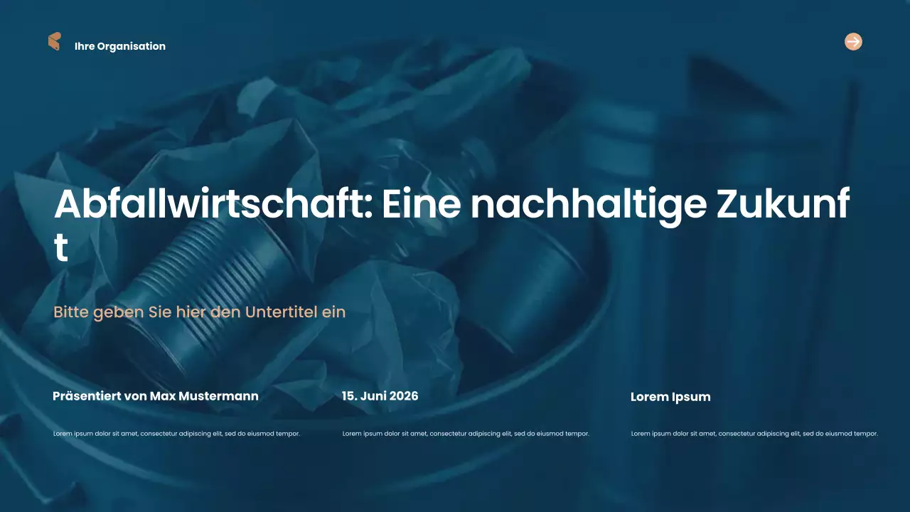 Blaue moderne Nachhaltigkeitspräsentation