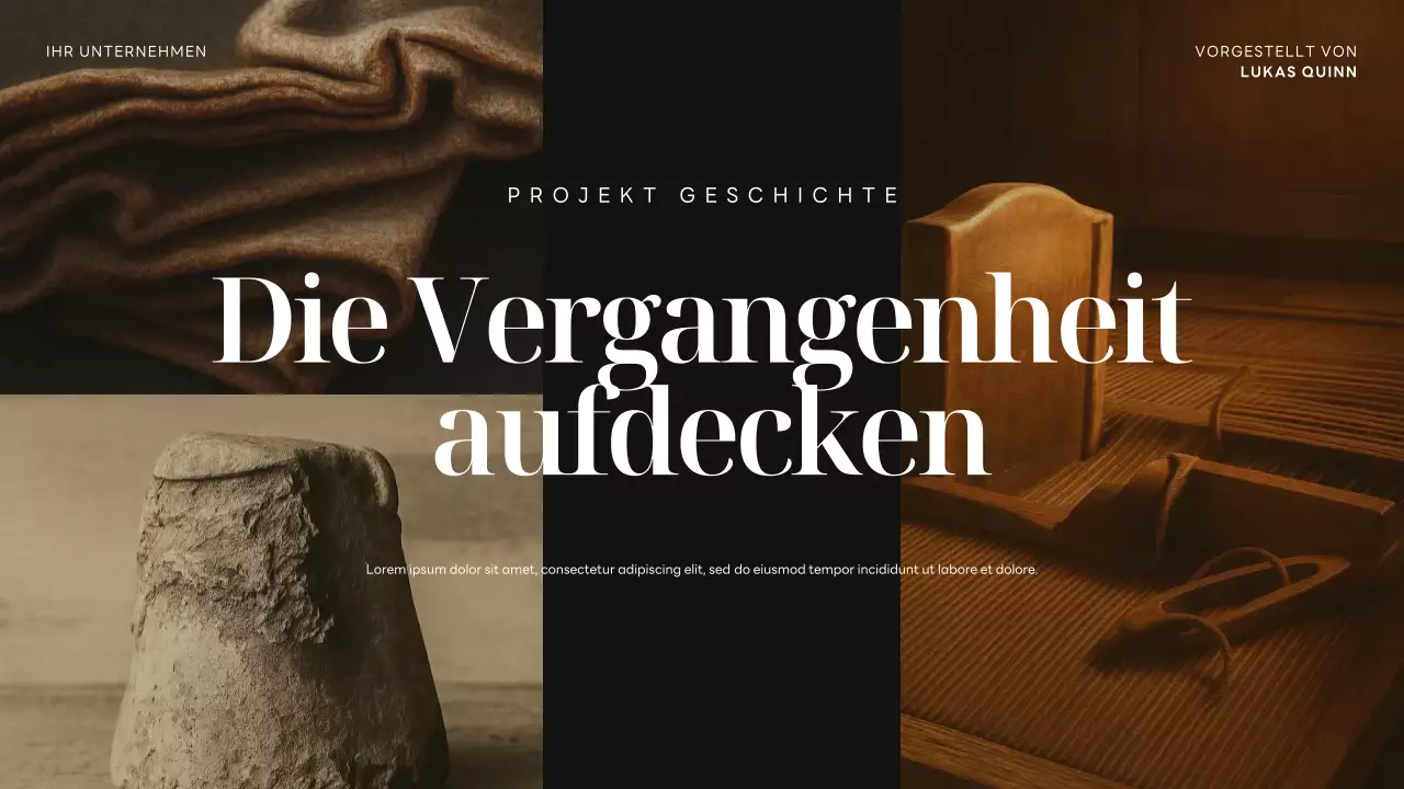 Braune Vintage-Geschichte Präsentation