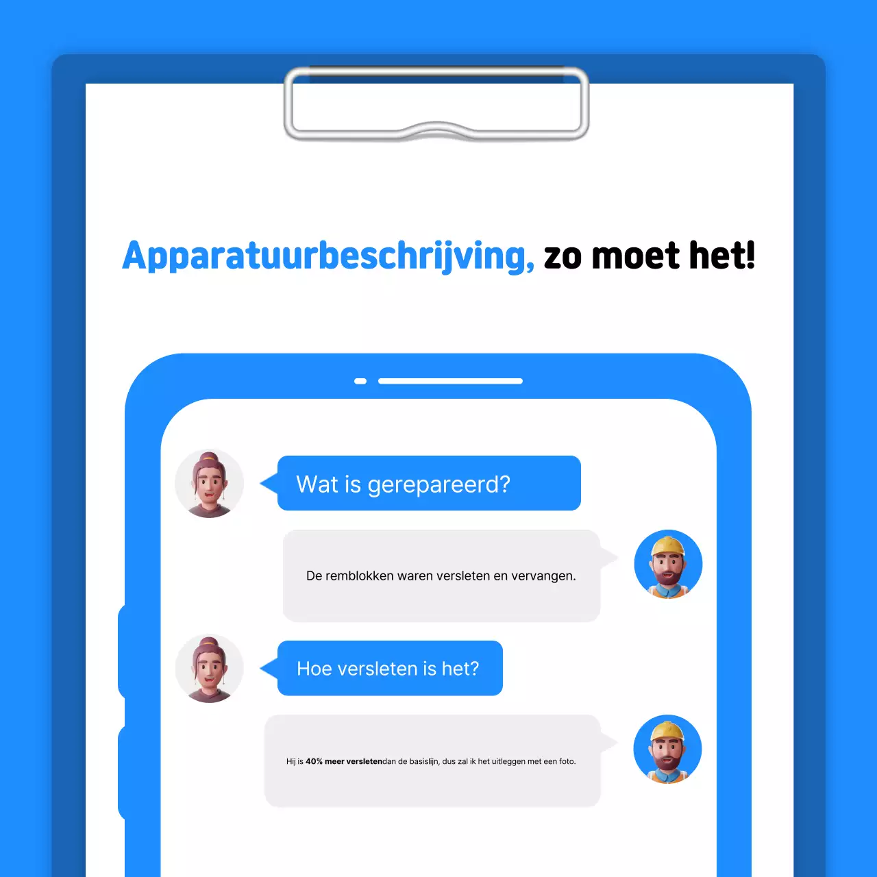 Blue Simple Autoverzorgingsinformatie Bezorging