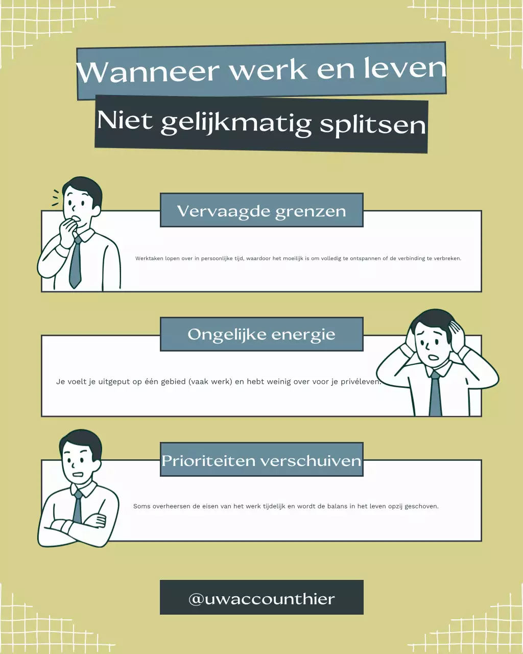 Groene, moderne gids voor werk-privébalans op sociale media