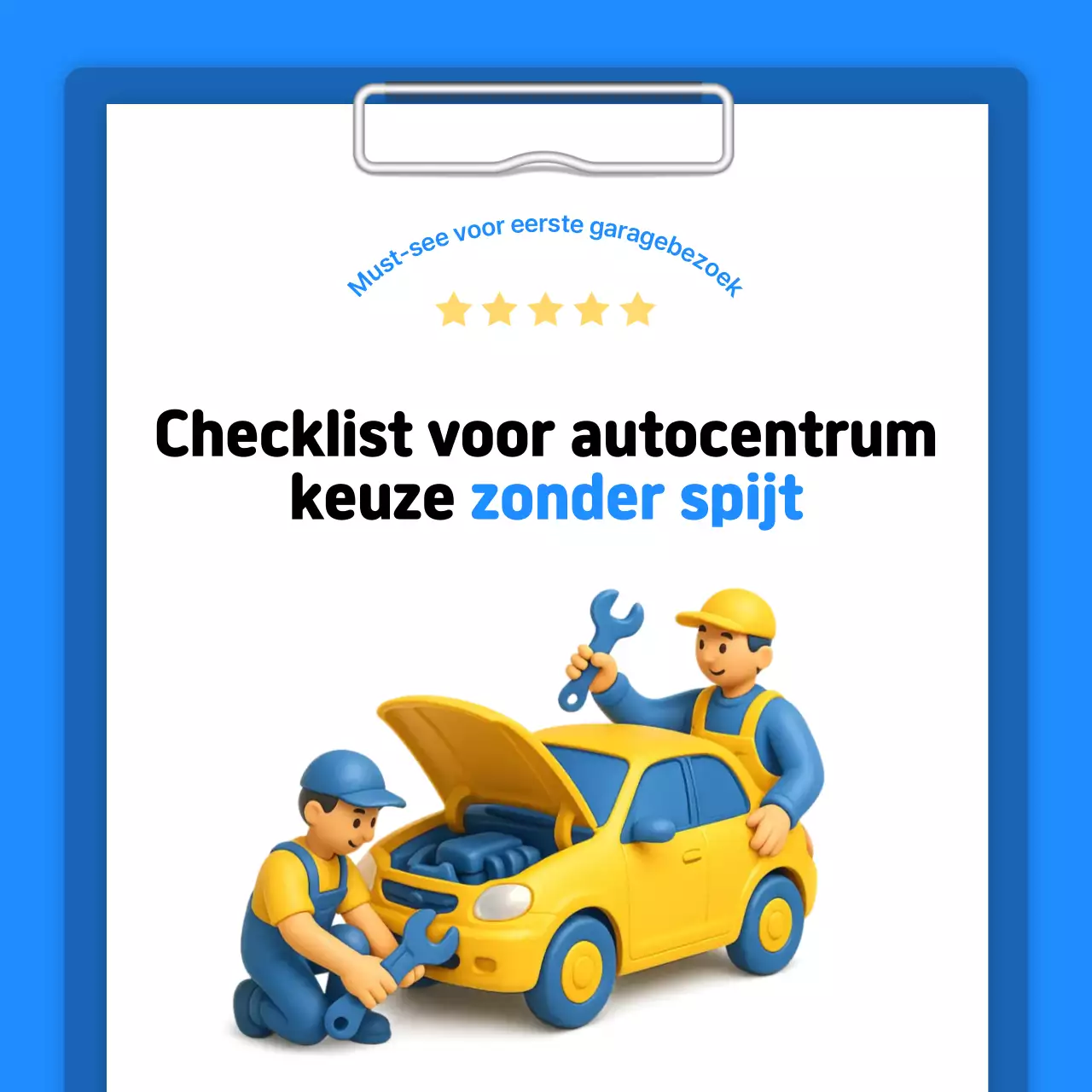 Blue Simple Autoverzorgingsinformatie Bezorging