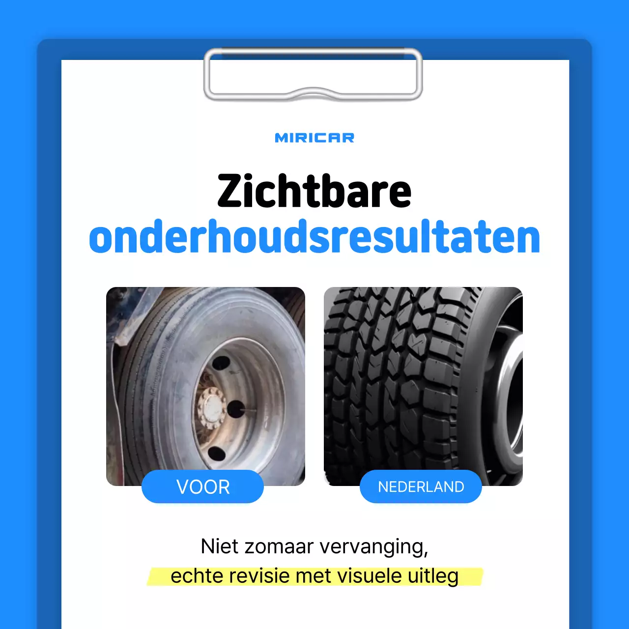 Blue Simple Autoverzorgingsinformatie Bezorging