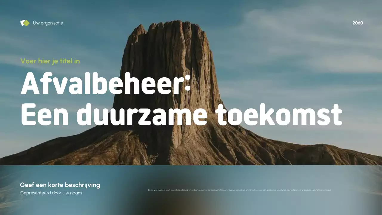 Presentatie Blue Modern Sustainability