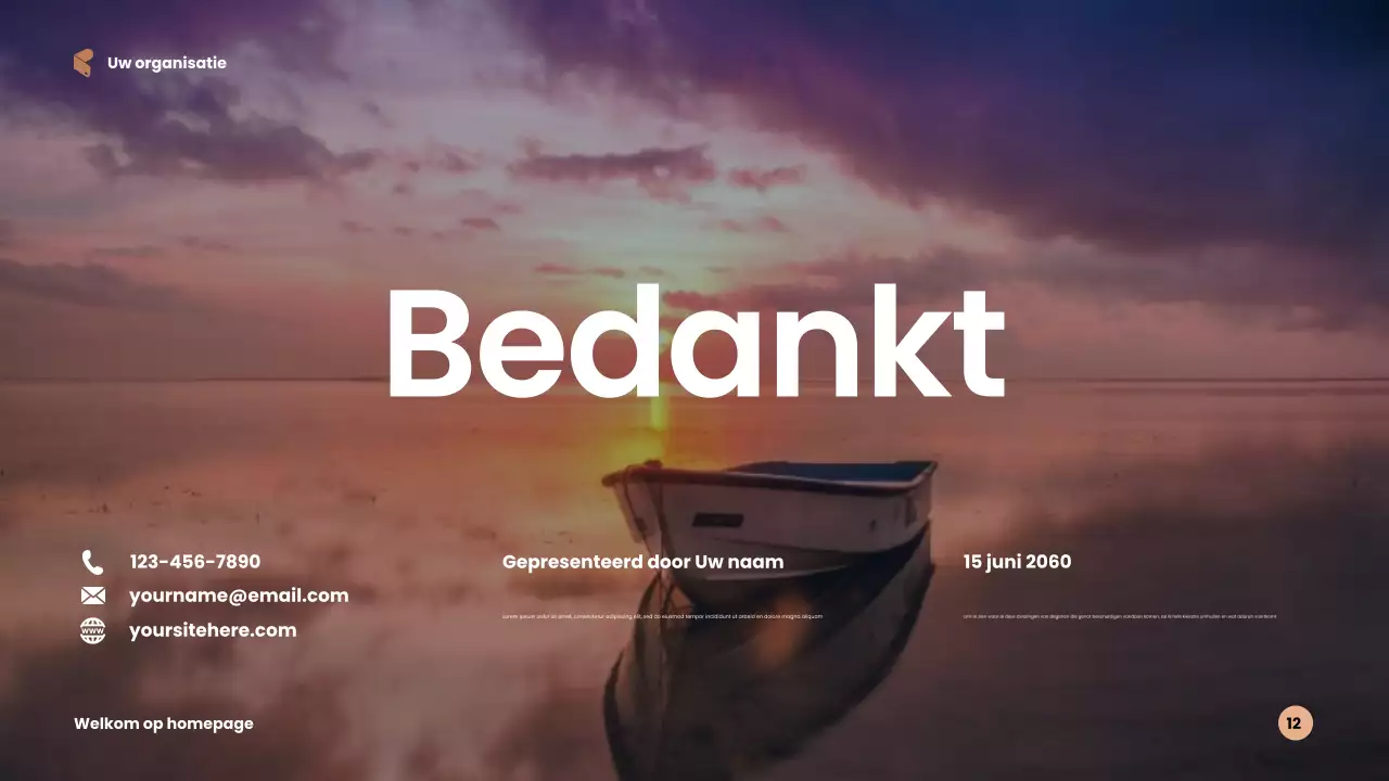 Presentatie Blue Modern Sustainability