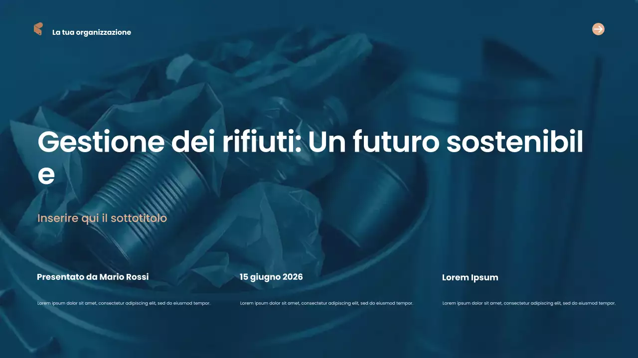 Presentazione sulla sostenibilità moderna blu