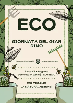 Manifesto dell'evento "Giardino rustico verde"