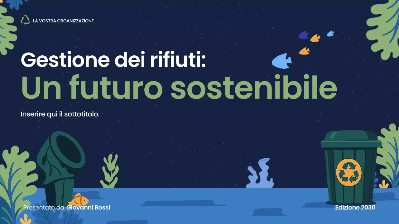 Presentazione sulla sostenibilità moderna della Marina