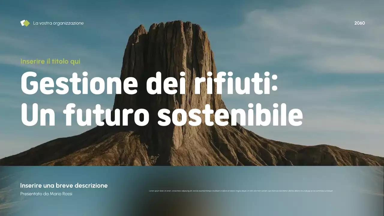 Presentazione sulla sostenibilità moderna blu
