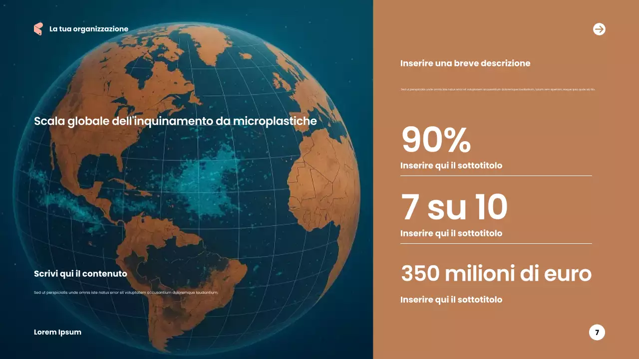 Presentazione sulla sostenibilità moderna blu