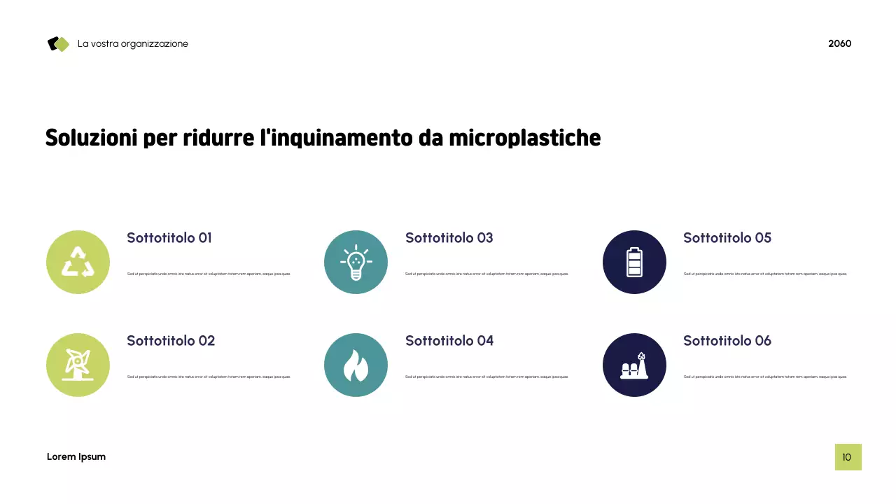 Presentazione sulla sostenibilità moderna blu
