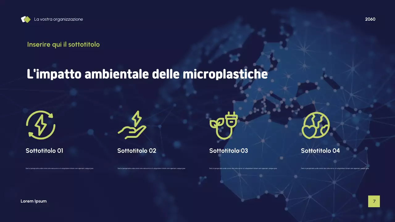 Presentazione sulla sostenibilità moderna blu