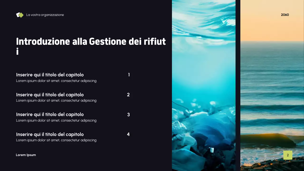 Presentazione sulla sostenibilità moderna blu