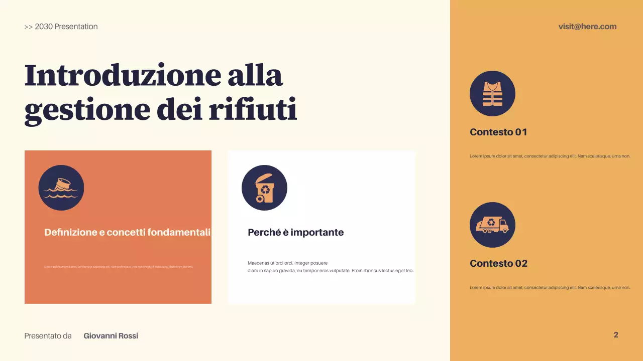 Presentazione sulla sostenibilità moderna della Marina