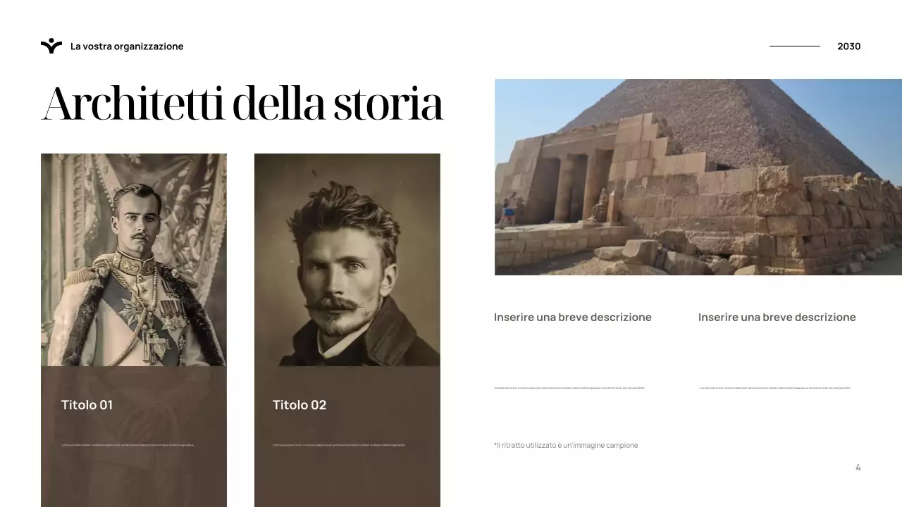 Presentazione della storia elegante blu