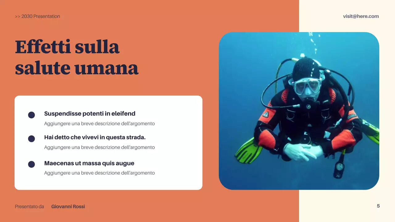 Presentazione sulla sostenibilità moderna della Marina