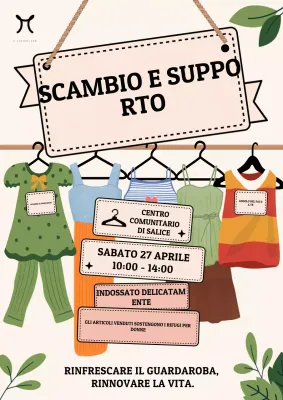 Manifesto per l'annuncio dell'evento di abbigliamento retrò beige