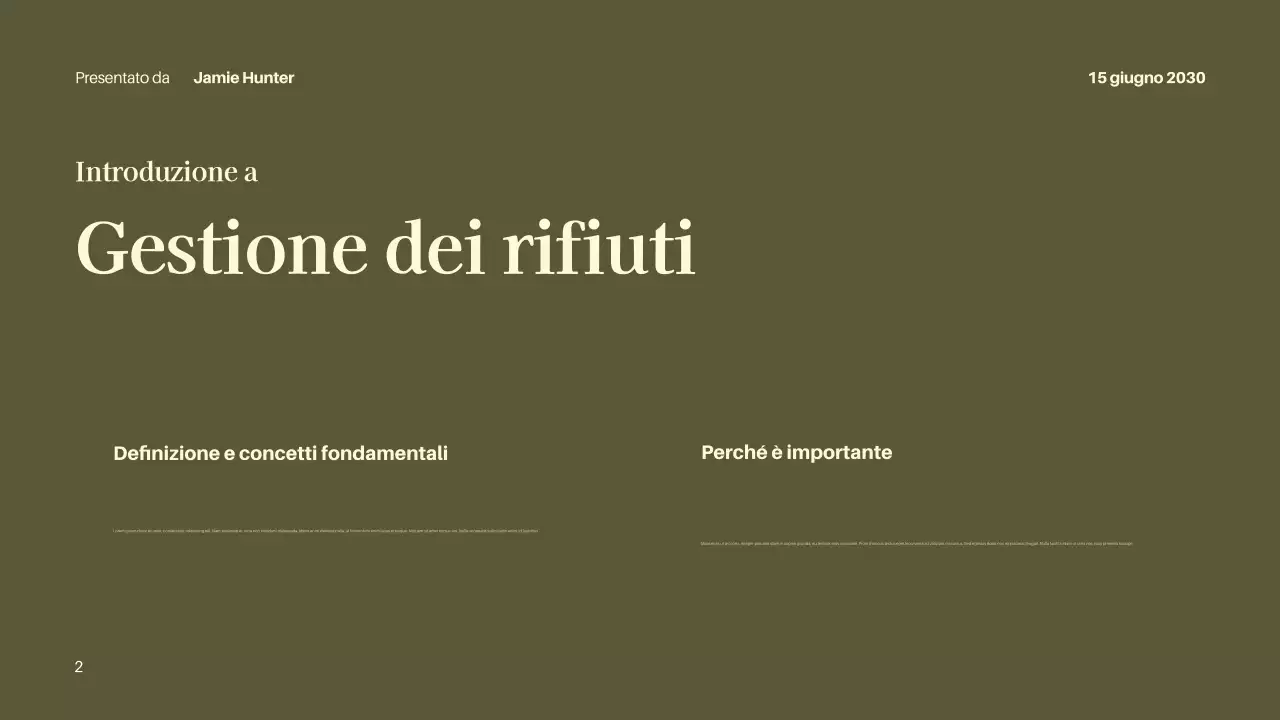 Presentazione della conferenza sull'ambiente moderno nero