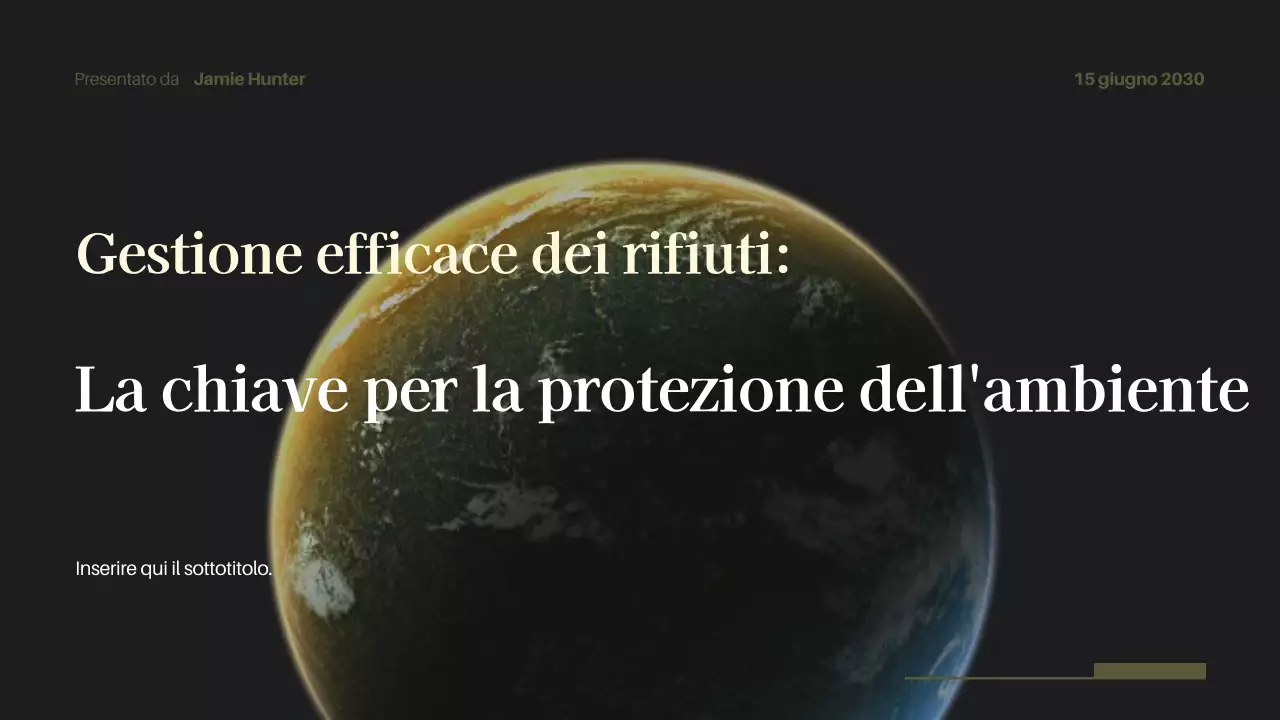 Presentazione della conferenza sull'ambiente moderno nero