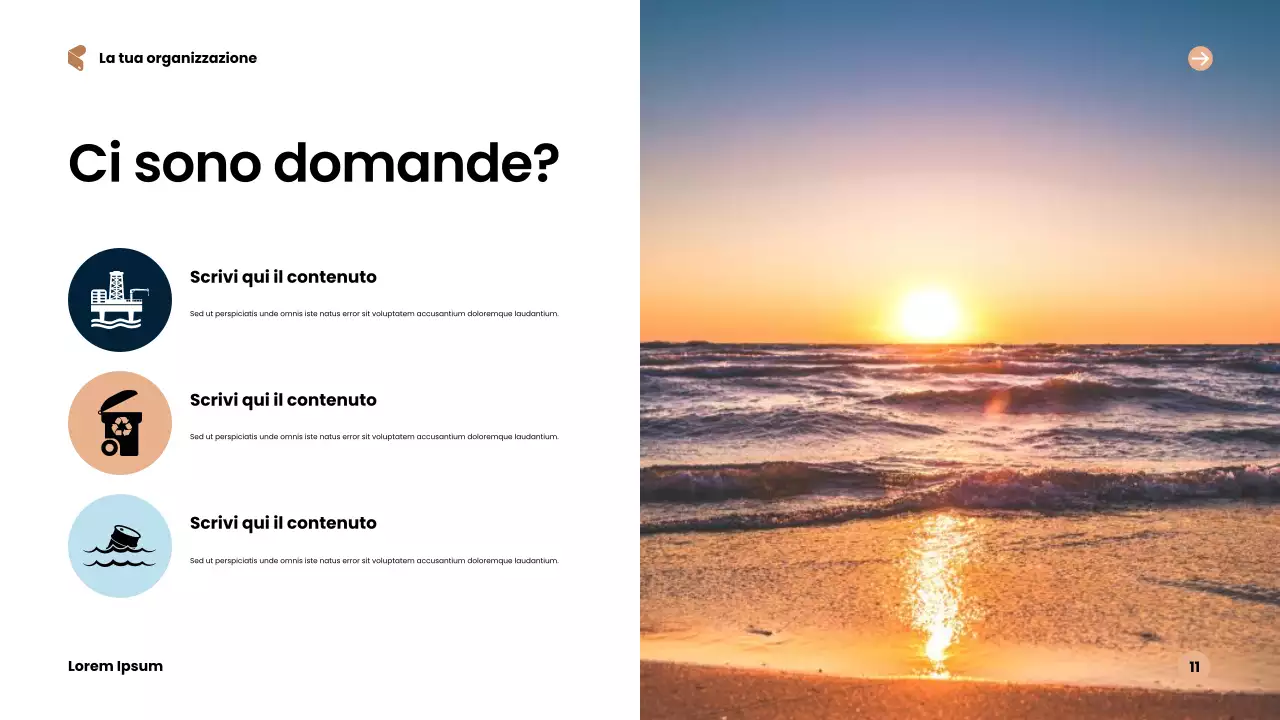 Presentazione sulla sostenibilità moderna blu