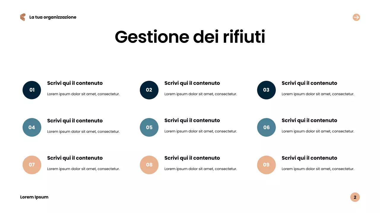 Presentazione sulla sostenibilità moderna blu
