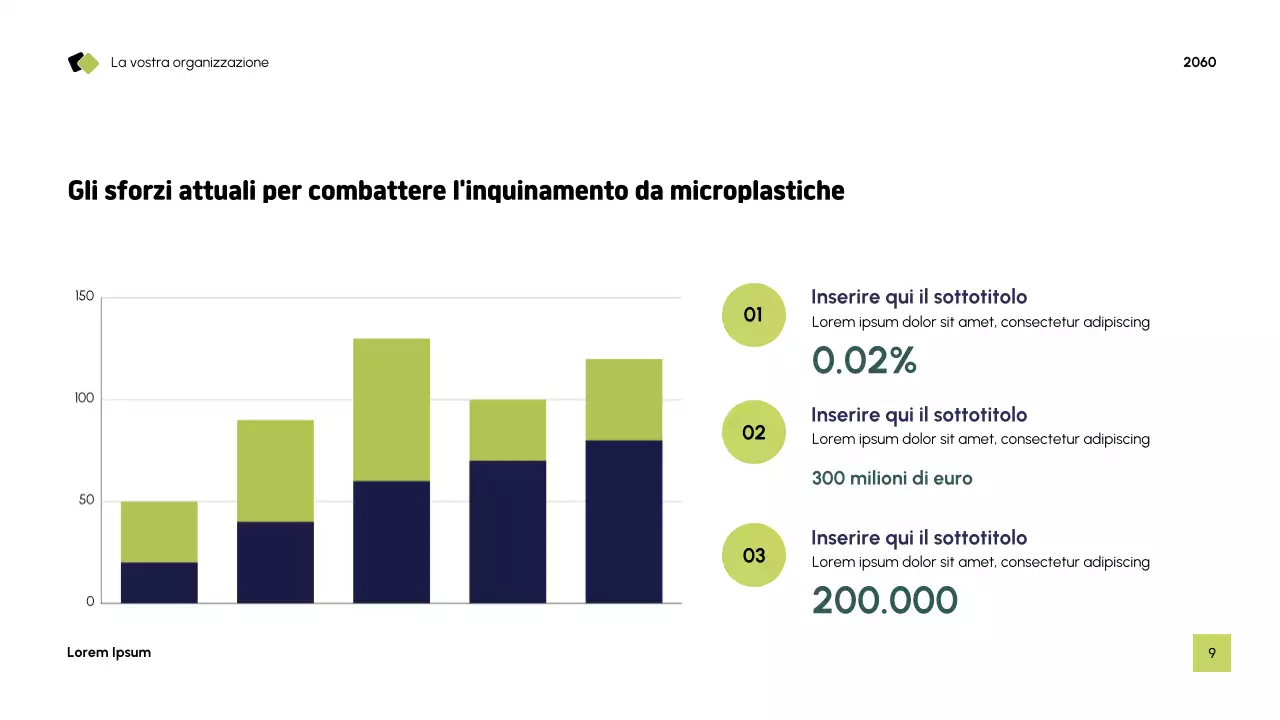 Presentazione sulla sostenibilità moderna blu