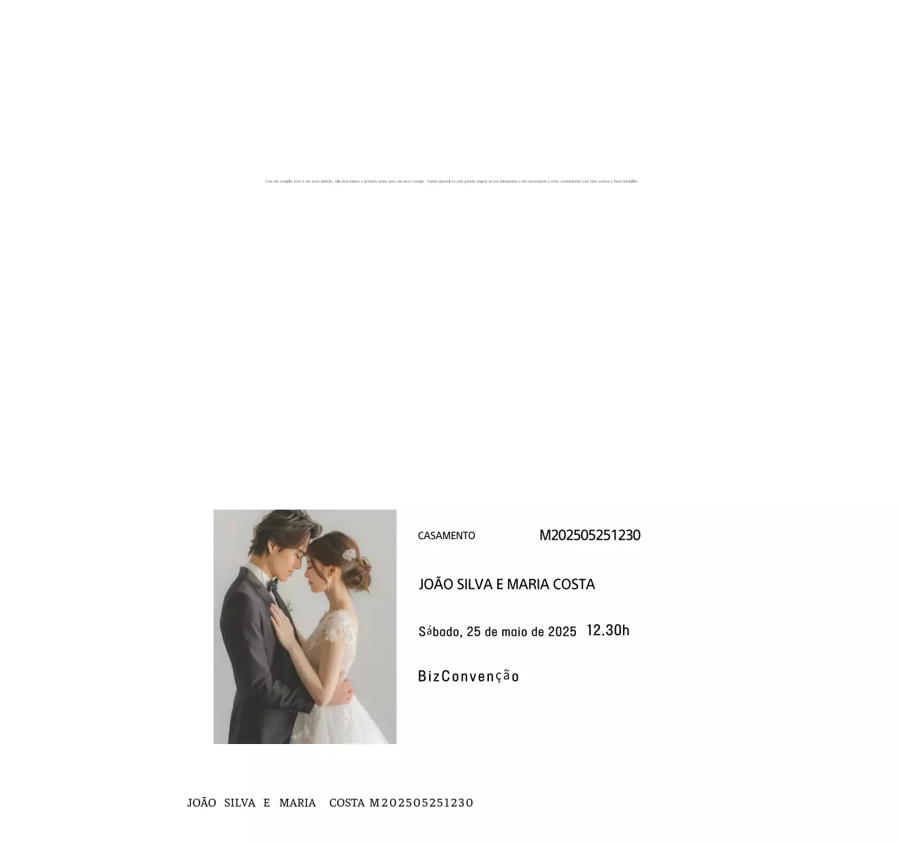 Convite de casamento simples branco