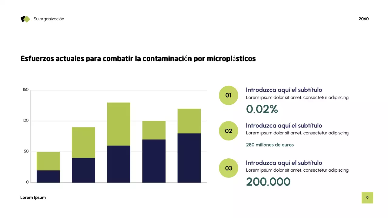 Presentación de sostenibilidad moderna azul