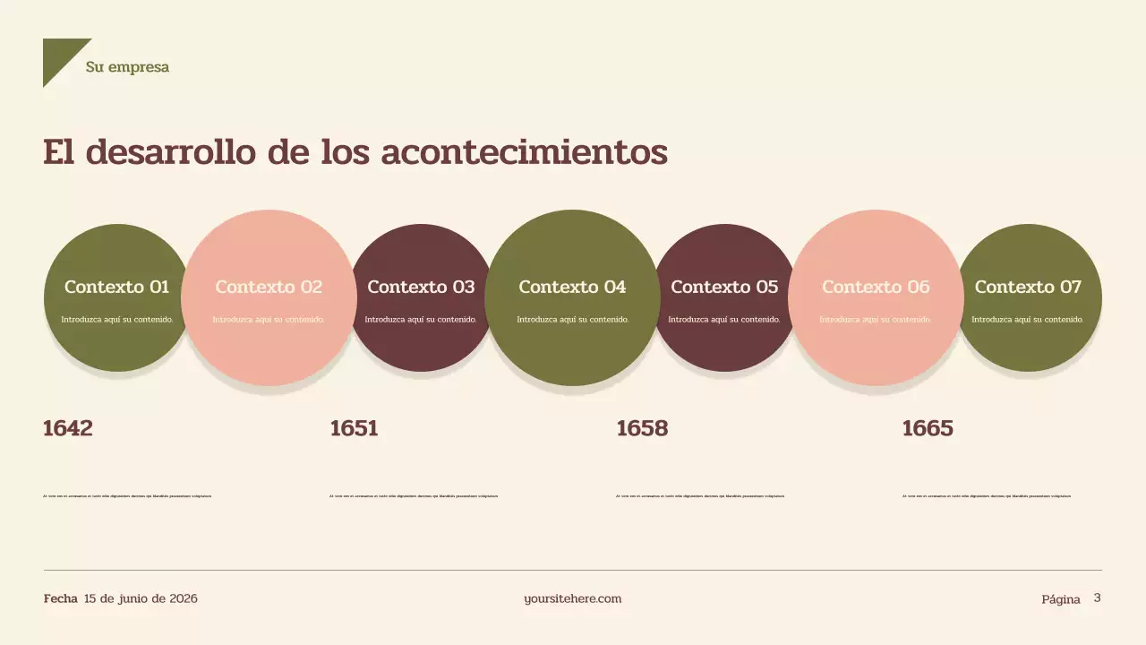 Presentación de la historia del vintage beige