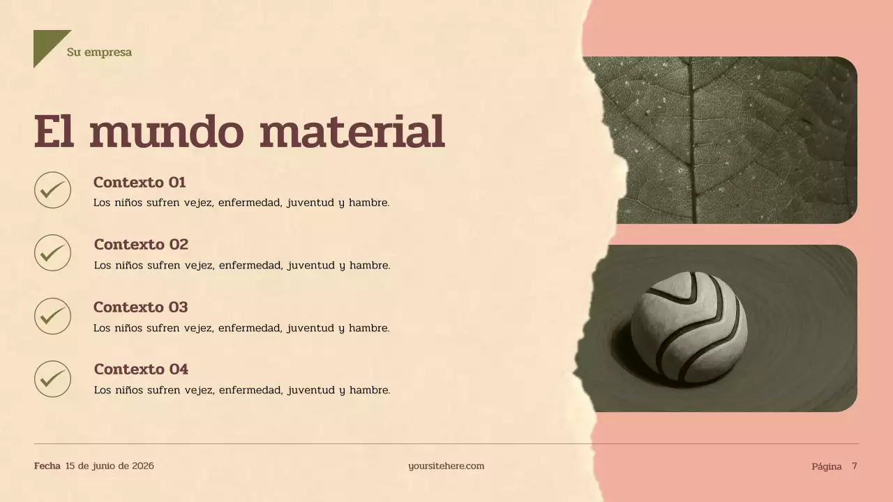 Presentación de la historia del vintage beige