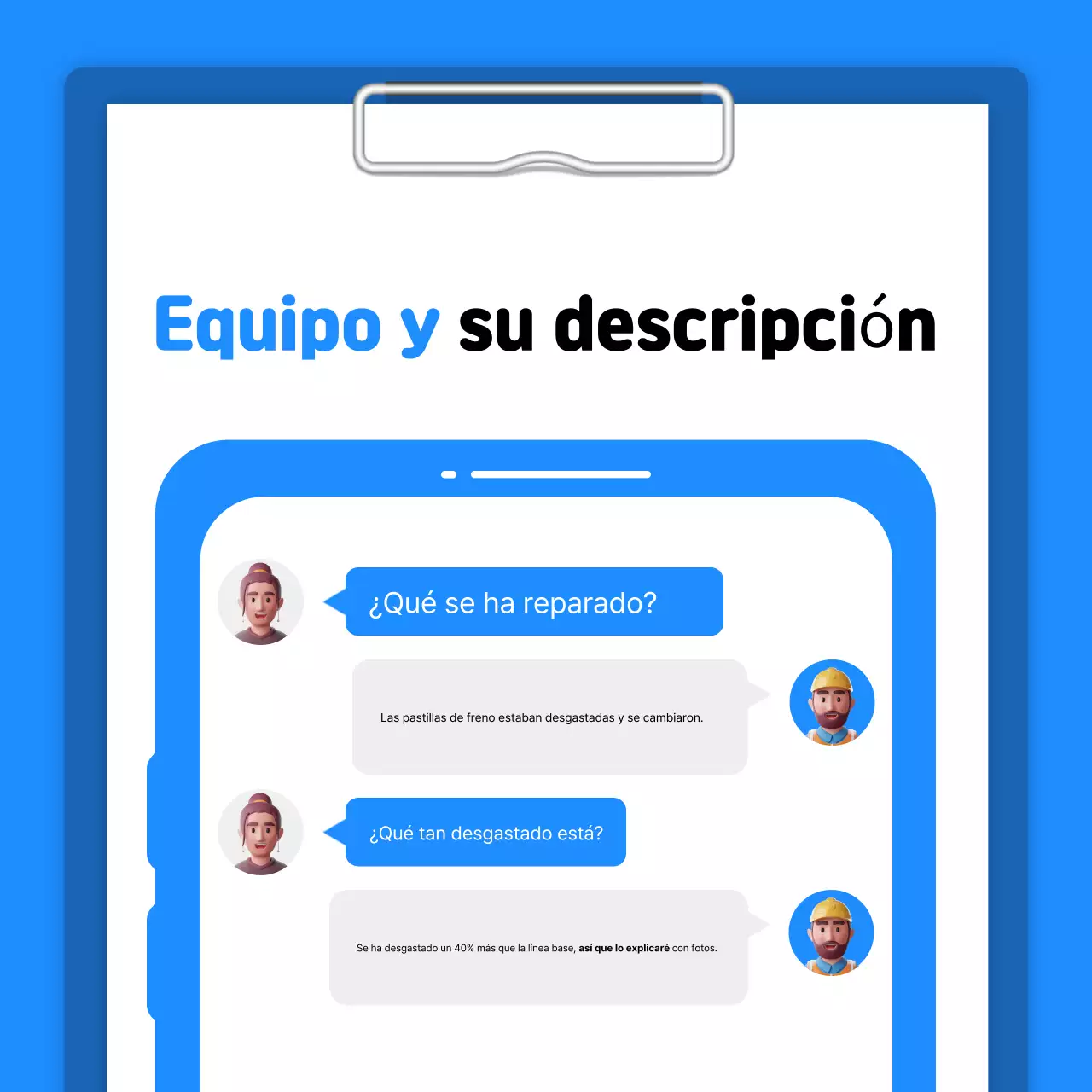 Entrega de información sobre el cuidado del coche Blue Simple