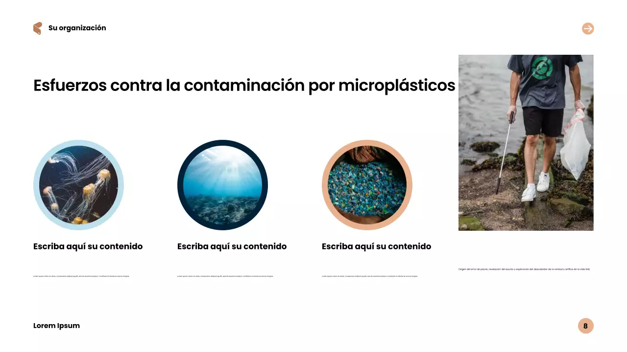 Presentación de sostenibilidad moderna azul