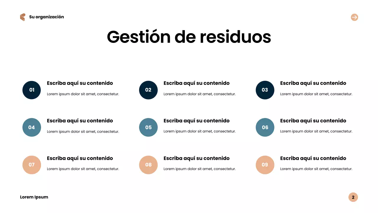 Presentación de sostenibilidad moderna azul