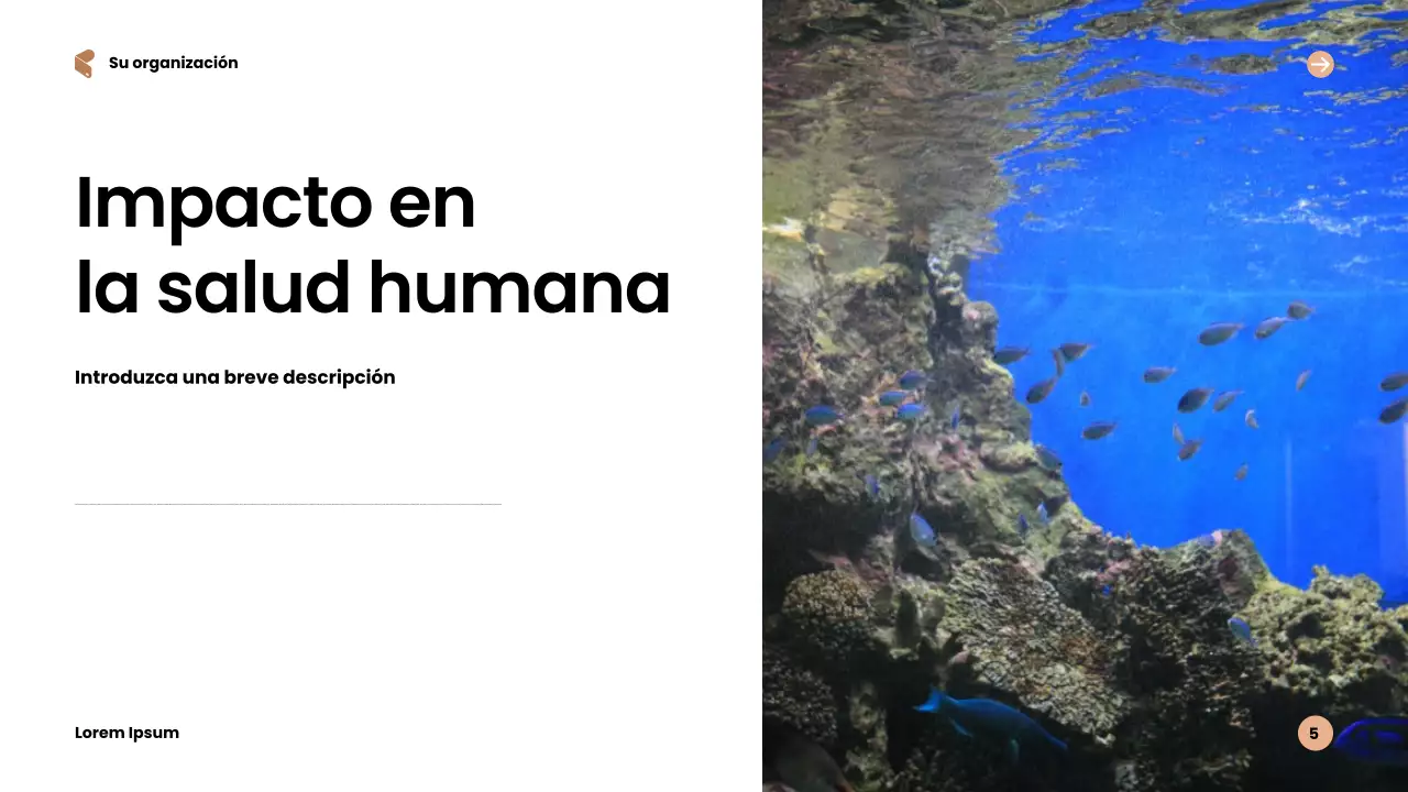 Presentación de sostenibilidad moderna azul