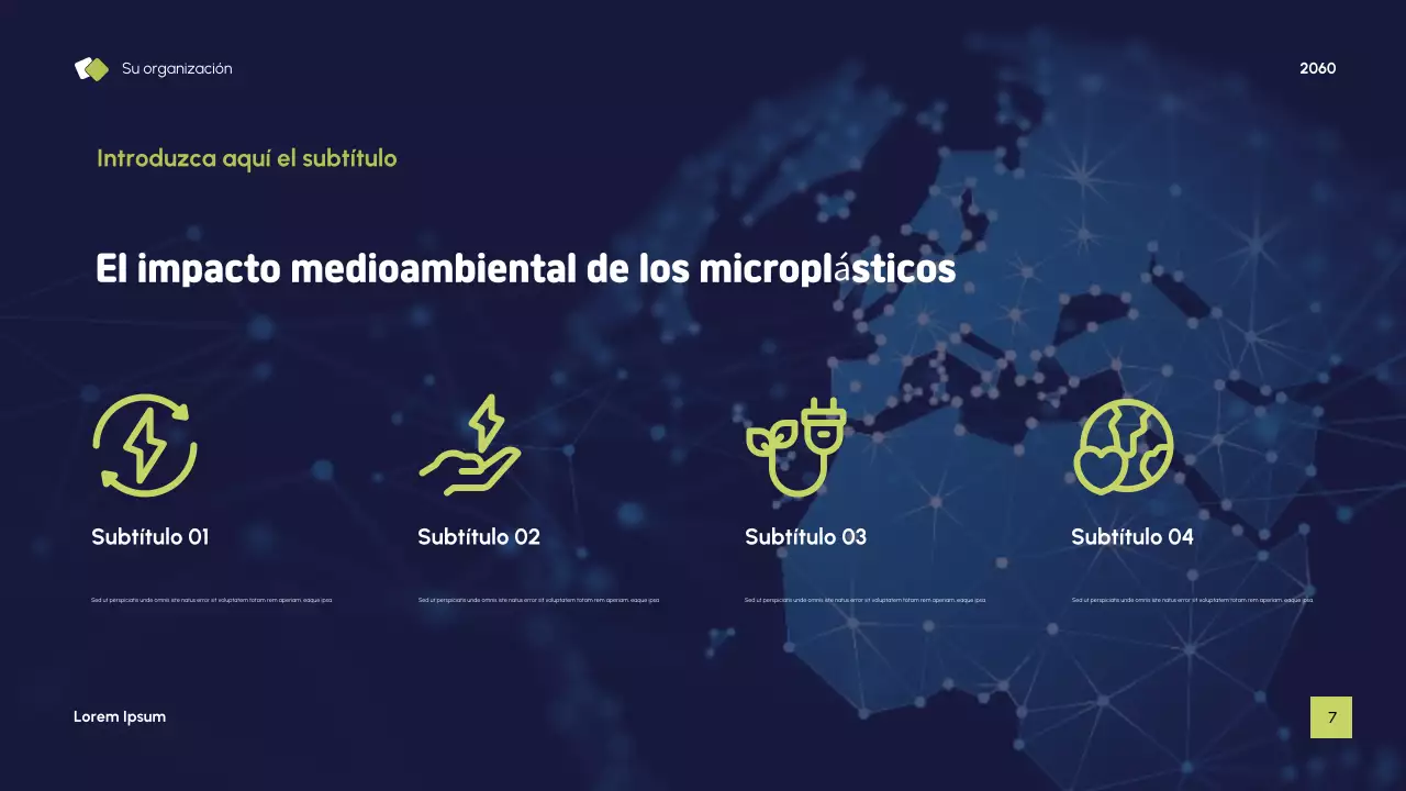 Presentación de sostenibilidad moderna azul