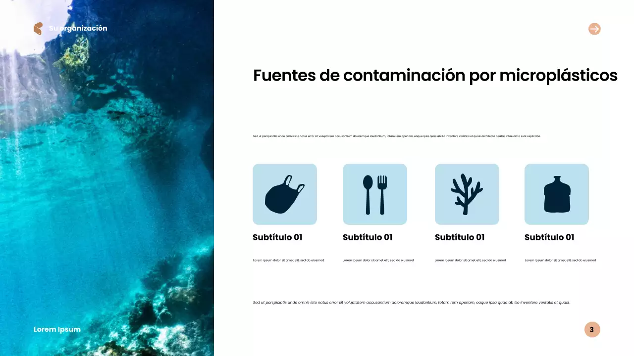 Presentación de sostenibilidad moderna azul