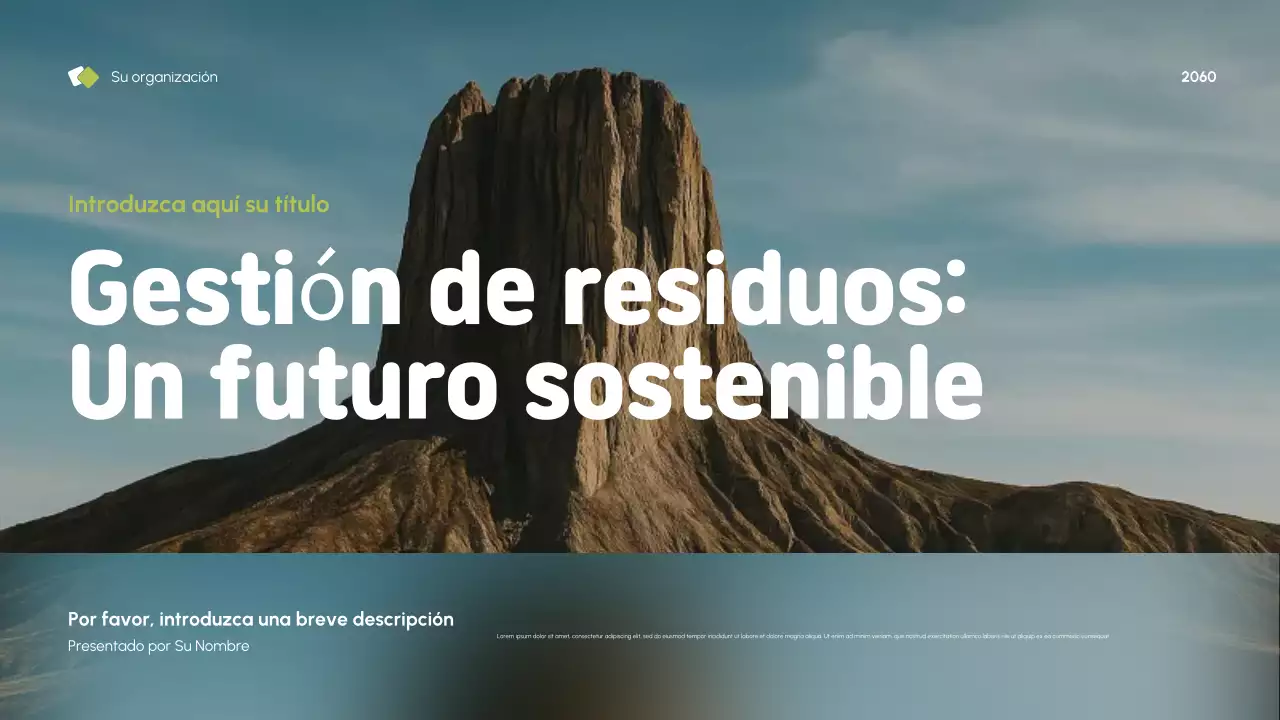 Presentación de sostenibilidad moderna azul