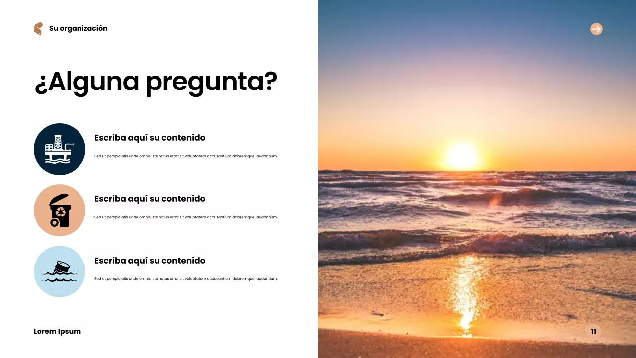 Presentación de sostenibilidad moderna azul