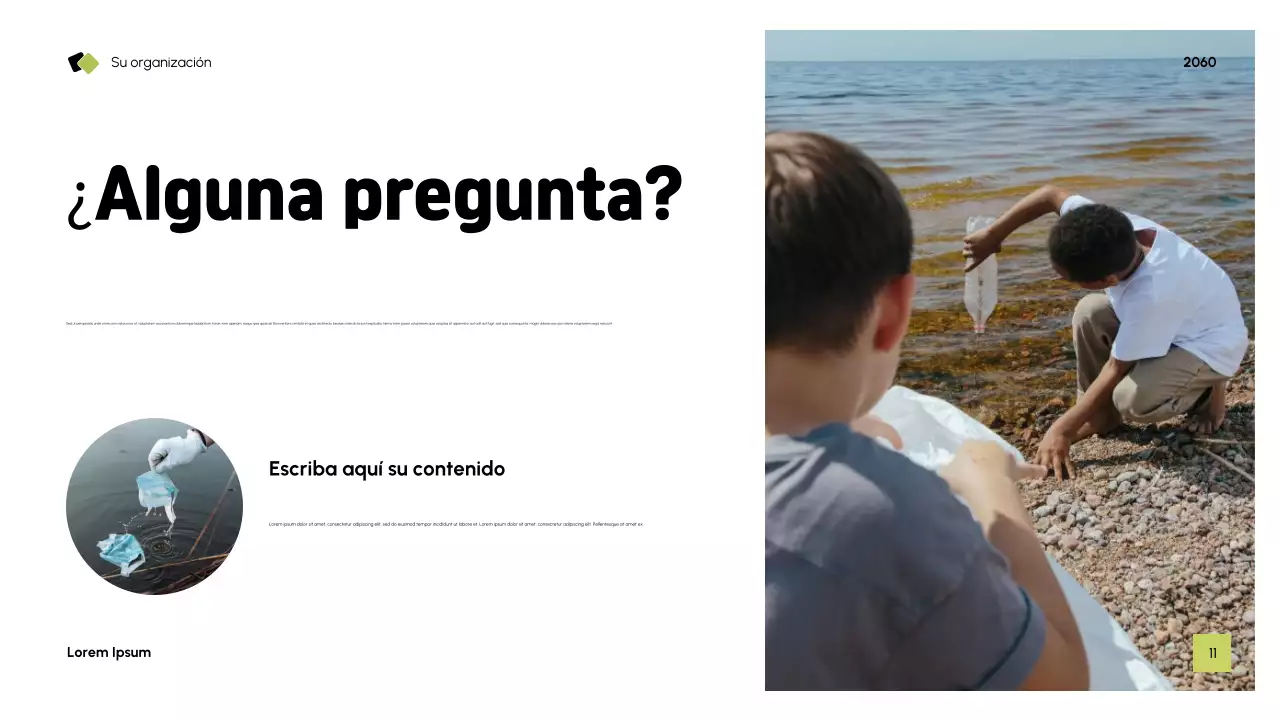 Presentación de sostenibilidad moderna azul