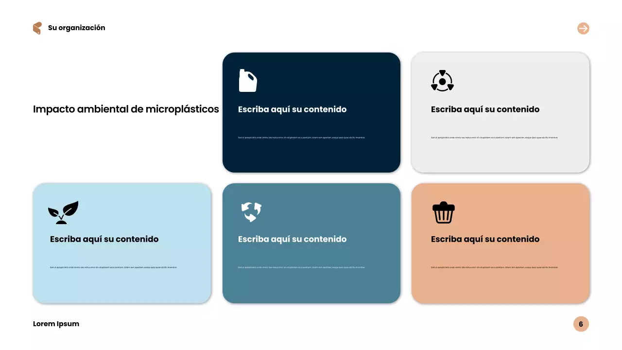 Presentación de sostenibilidad moderna azul