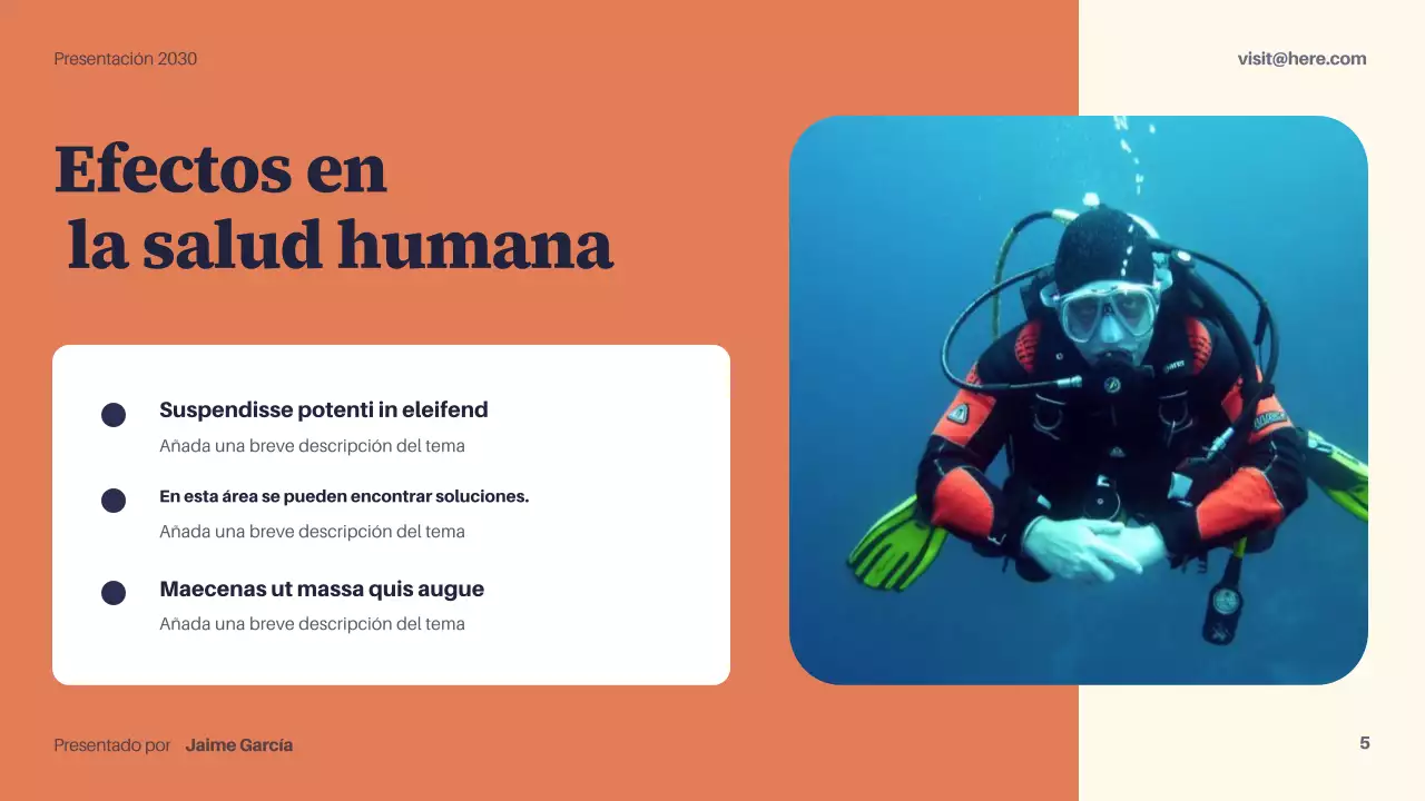 Presentación de sostenibilidad moderna de la Armada