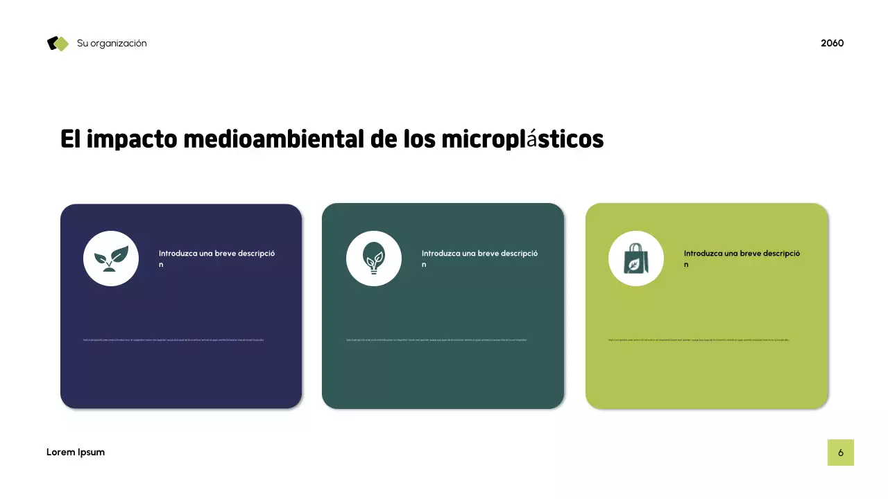 Presentación de sostenibilidad moderna azul