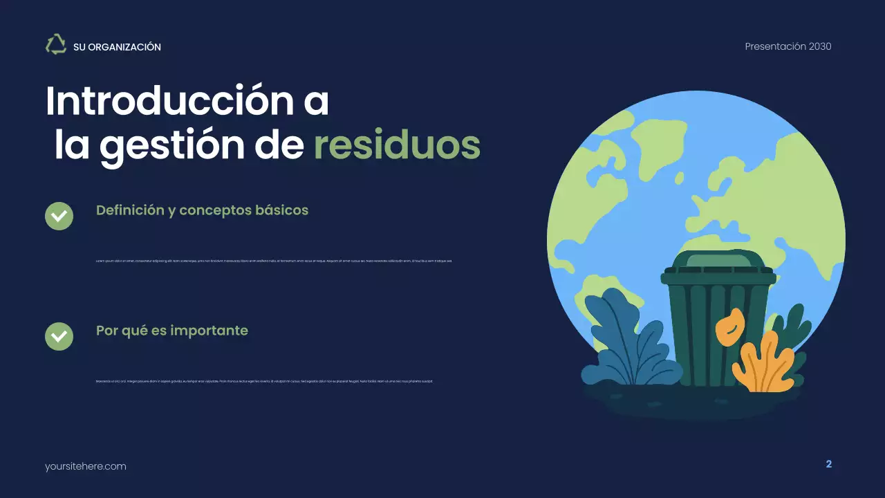 Presentación de sostenibilidad moderna de la Armada