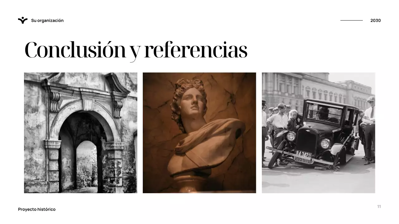 Presentación de la historia elegante y azul